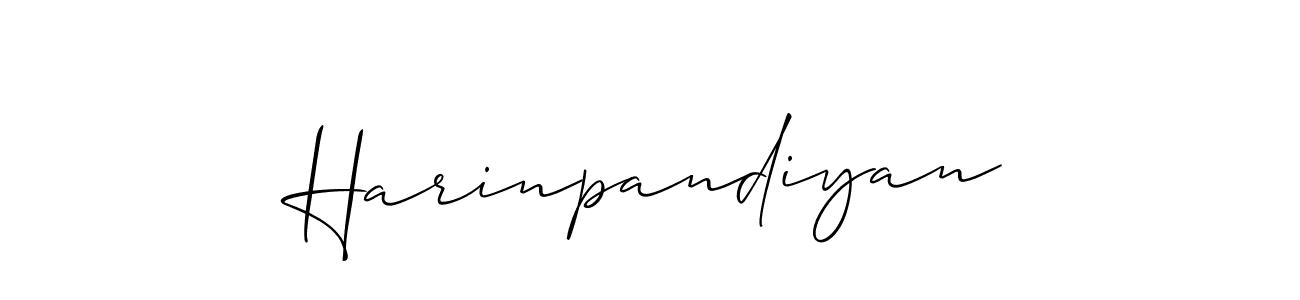 Design your own signature with our free online signature maker. With this signature software, you can create a handwritten (Allison_Script) signature for name Harinpandiyan. Harinpandiyan signature style 2 images and pictures png