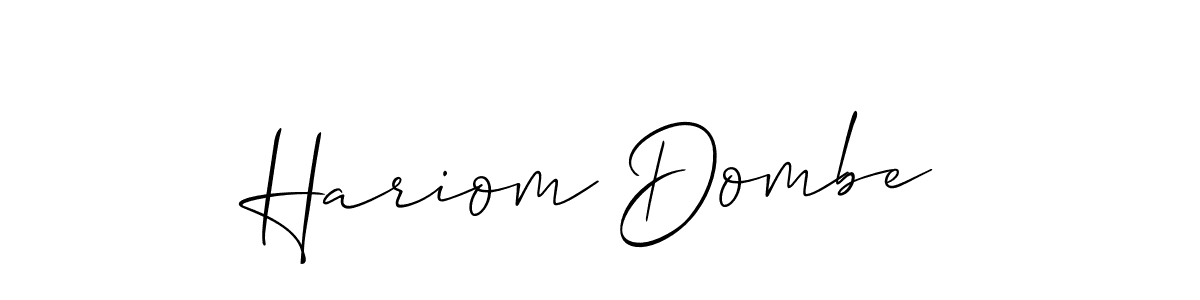 Also we have Hariom Dombe name is the best signature style. Create professional handwritten signature collection using Allison_Script autograph style. Hariom Dombe signature style 2 images and pictures png