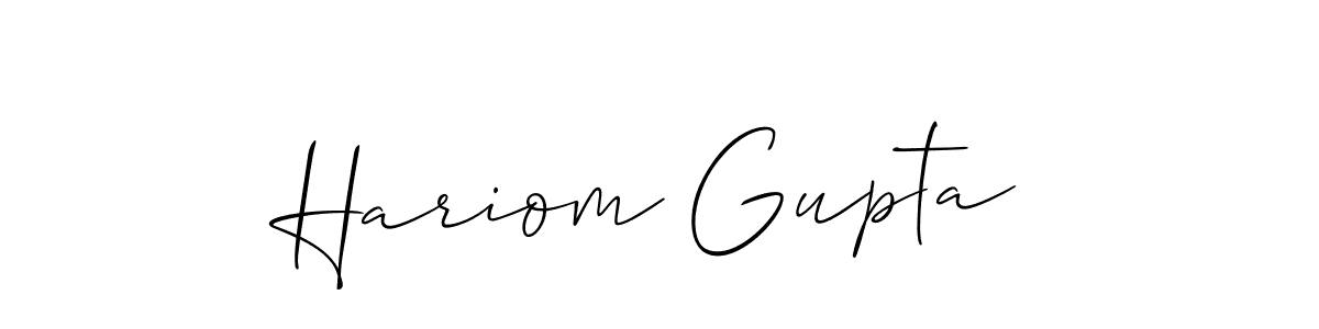 It looks lik you need a new signature style for name Hariom Gupta. Design unique handwritten (Allison_Script) signature with our free signature maker in just a few clicks. Hariom Gupta signature style 2 images and pictures png