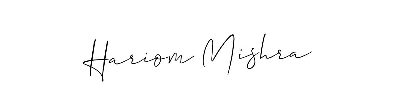 Hariom Mishra stylish signature style. Best Handwritten Sign (Allison_Script) for my name. Handwritten Signature Collection Ideas for my name Hariom Mishra. Hariom Mishra signature style 2 images and pictures png