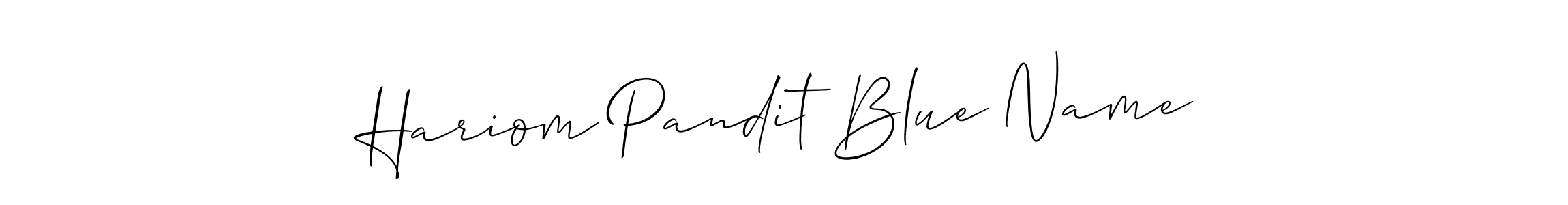 Check out images of Autograph of Hariom Pandit Blue Name name. Actor Hariom Pandit Blue Name Signature Style. Allison_Script is a professional sign style online. Hariom Pandit Blue Name signature style 2 images and pictures png