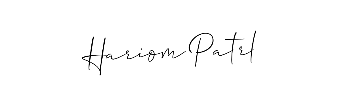 Once you've used our free online signature maker to create your best signature Allison_Script style, it's time to enjoy all of the benefits that Hariom Patrl name signing documents. Hariom Patrl signature style 2 images and pictures png