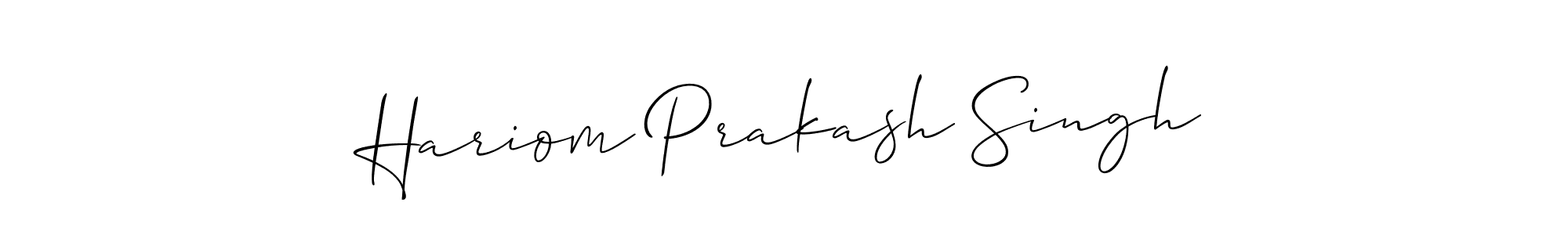 Design your own signature with our free online signature maker. With this signature software, you can create a handwritten (Allison_Script) signature for name Hariom Prakash Singh. Hariom Prakash Singh signature style 2 images and pictures png
