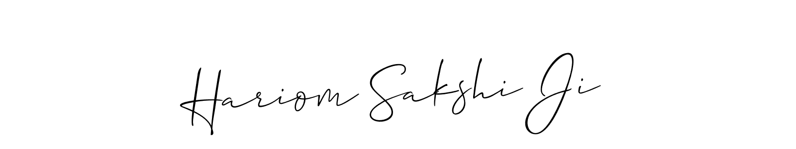 Hariom Sakshi Ji stylish signature style. Best Handwritten Sign (Allison_Script) for my name. Handwritten Signature Collection Ideas for my name Hariom Sakshi Ji. Hariom Sakshi Ji signature style 2 images and pictures png