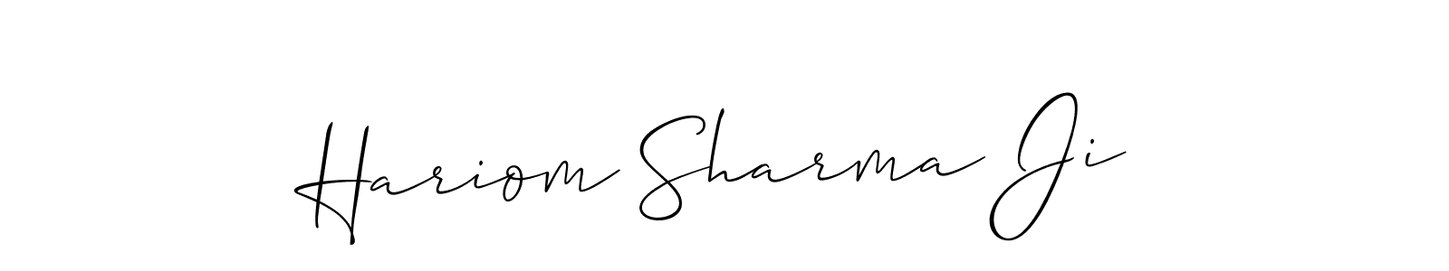 It looks lik you need a new signature style for name Hariom Sharma Ji. Design unique handwritten (Allison_Script) signature with our free signature maker in just a few clicks. Hariom Sharma Ji signature style 2 images and pictures png