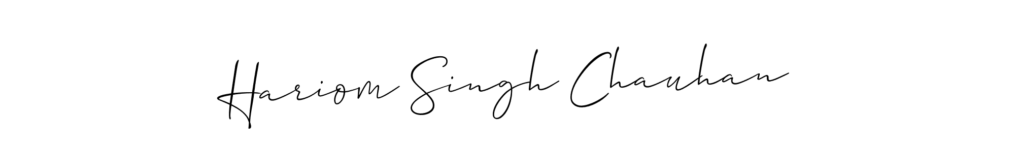 Use a signature maker to create a handwritten signature online. With this signature software, you can design (Allison_Script) your own signature for name Hariom Singh Chauhan. Hariom Singh Chauhan signature style 2 images and pictures png