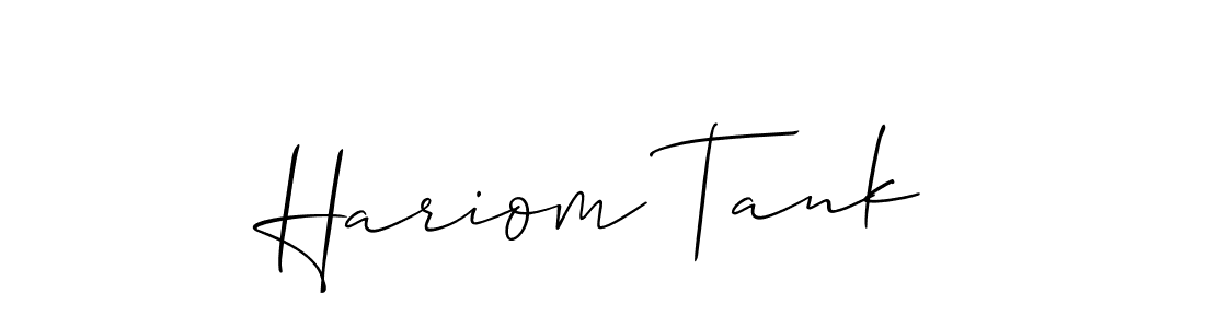 Best and Professional Signature Style for Hariom Tank. Allison_Script Best Signature Style Collection. Hariom Tank signature style 2 images and pictures png