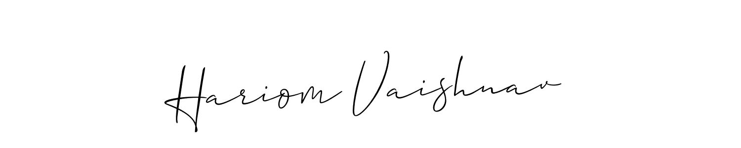 How to Draw Hariom Vaishnav signature style? Allison_Script is a latest design signature styles for name Hariom Vaishnav. Hariom Vaishnav signature style 2 images and pictures png