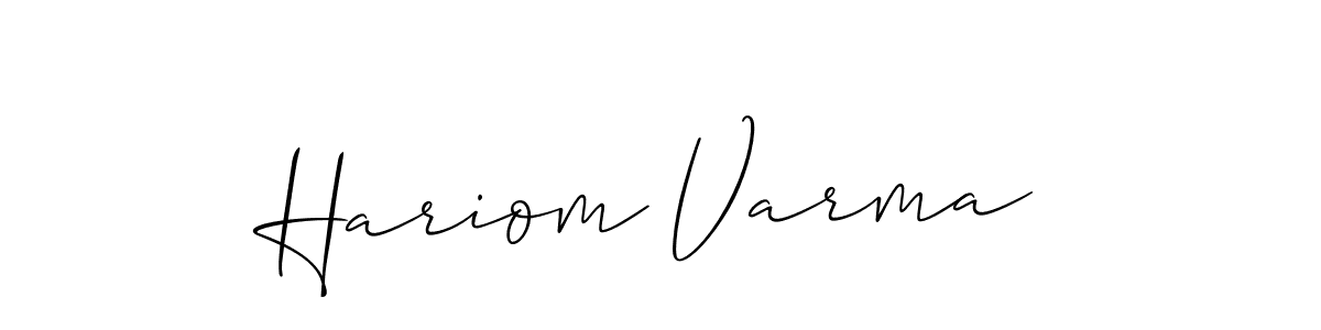 Similarly Allison_Script is the best handwritten signature design. Signature creator online .You can use it as an online autograph creator for name Hariom Varma. Hariom Varma signature style 2 images and pictures png