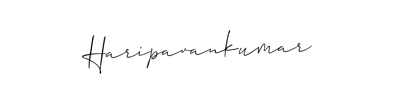 Allison_Script is a professional signature style that is perfect for those who want to add a touch of class to their signature. It is also a great choice for those who want to make their signature more unique. Get Haripavankumar name to fancy signature for free. Haripavankumar signature style 2 images and pictures png
