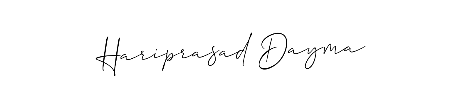 Use a signature maker to create a handwritten signature online. With this signature software, you can design (Allison_Script) your own signature for name Hariprasad Dayma. Hariprasad Dayma signature style 2 images and pictures png