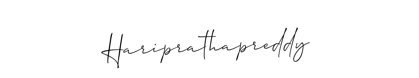 You can use this online signature creator to create a handwritten signature for the name Hariprathapreddy. This is the best online autograph maker. Hariprathapreddy signature style 2 images and pictures png