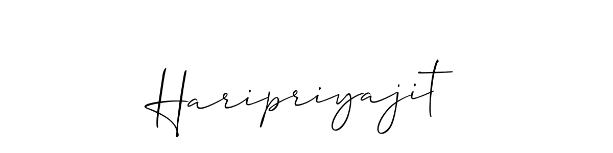 It looks lik you need a new signature style for name Haripriyajit. Design unique handwritten (Allison_Script) signature with our free signature maker in just a few clicks. Haripriyajit signature style 2 images and pictures png