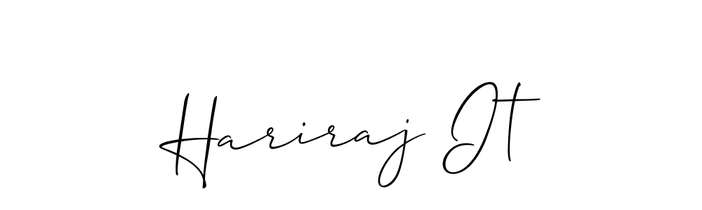 How to make Hariraj It name signature. Use Allison_Script style for creating short signs online. This is the latest handwritten sign. Hariraj It signature style 2 images and pictures png