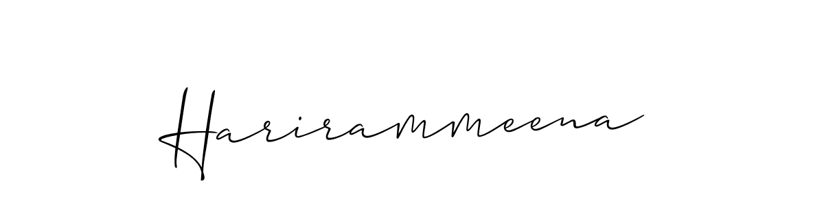 You should practise on your own different ways (Allison_Script) to write your name (Harirammeena) in signature. don't let someone else do it for you. Harirammeena signature style 2 images and pictures png