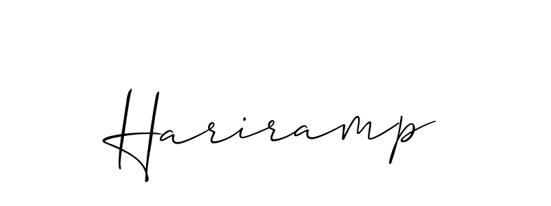 Allison_Script is a professional signature style that is perfect for those who want to add a touch of class to their signature. It is also a great choice for those who want to make their signature more unique. Get Hariramp name to fancy signature for free. Hariramp signature style 2 images and pictures png