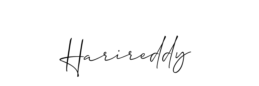 The best way (Allison_Script) to make a short signature is to pick only two or three words in your name. The name Harireddy include a total of six letters. For converting this name. Harireddy signature style 2 images and pictures png