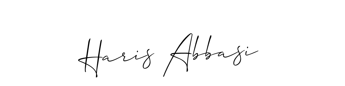 How to make Haris Abbasi signature? Allison_Script is a professional autograph style. Create handwritten signature for Haris Abbasi name. Haris Abbasi signature style 2 images and pictures png