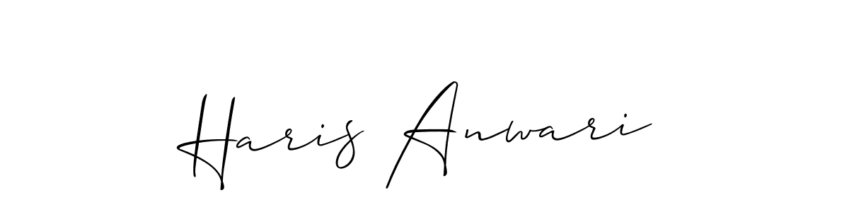 How to Draw Haris Anwari signature style? Allison_Script is a latest design signature styles for name Haris Anwari. Haris Anwari signature style 2 images and pictures png