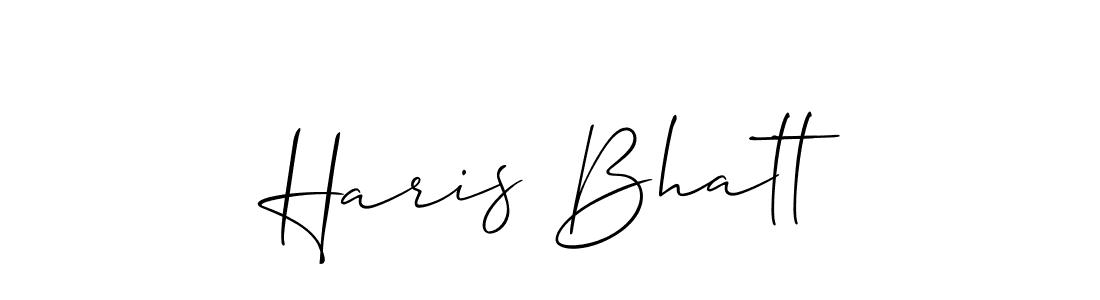 Also we have Haris Bhatt name is the best signature style. Create professional handwritten signature collection using Allison_Script autograph style. Haris Bhatt signature style 2 images and pictures png