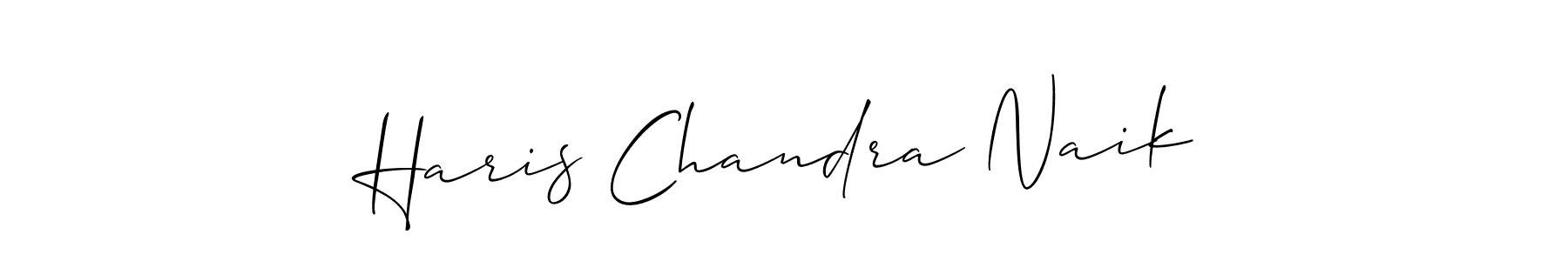 How to make Haris Chandra Naik name signature. Use Allison_Script style for creating short signs online. This is the latest handwritten sign. Haris Chandra Naik signature style 2 images and pictures png