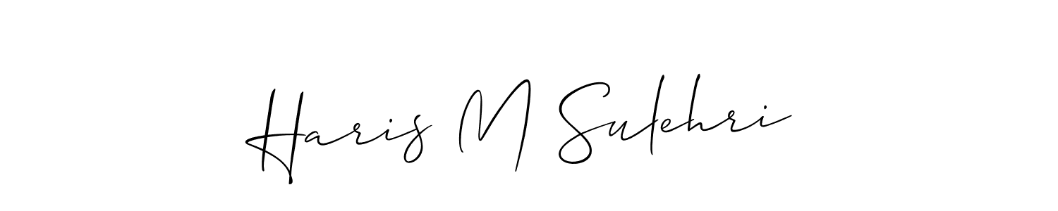 Also You can easily find your signature by using the search form. We will create Haris M Sulehri name handwritten signature images for you free of cost using Allison_Script sign style. Haris M Sulehri signature style 2 images and pictures png