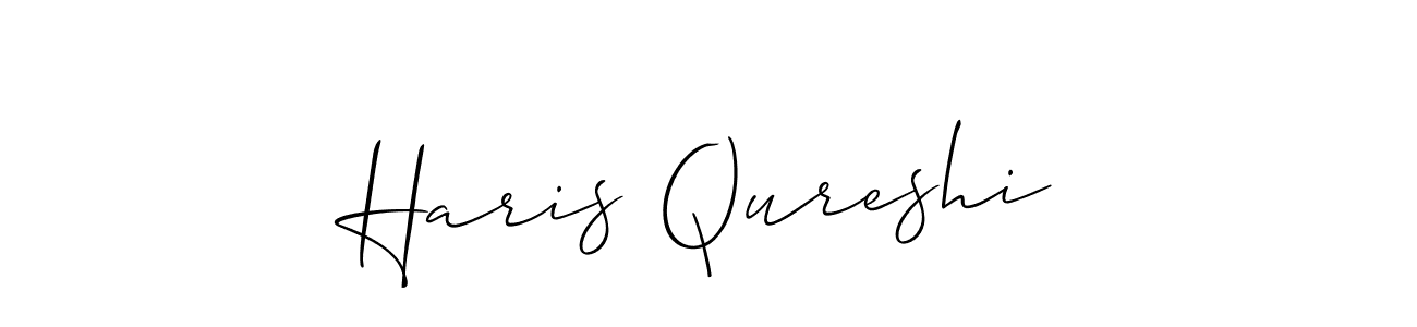 You should practise on your own different ways (Allison_Script) to write your name (Haris Qureshi) in signature. don't let someone else do it for you. Haris Qureshi signature style 2 images and pictures png