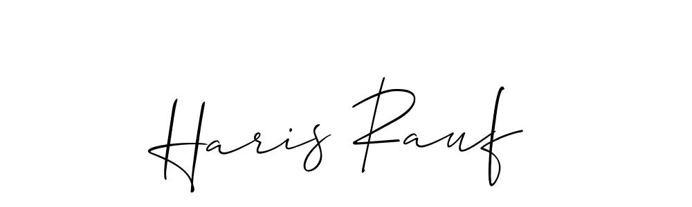 Make a beautiful signature design for name Haris Rauf. With this signature (Allison_Script) style, you can create a handwritten signature for free. Haris Rauf signature style 2 images and pictures png