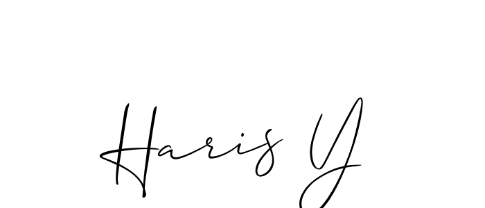 Make a beautiful signature design for name Haris Y. Use this online signature maker to create a handwritten signature for free. Haris Y signature style 2 images and pictures png