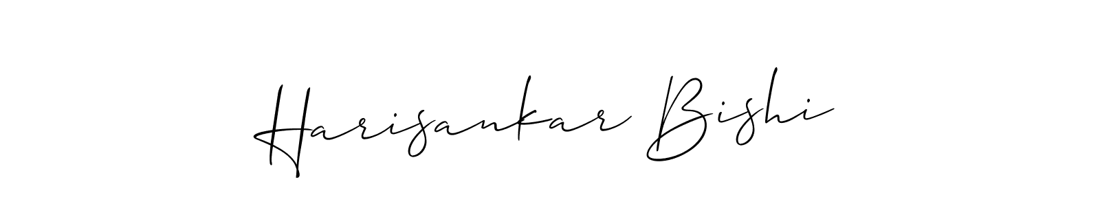 Create a beautiful signature design for name Harisankar Bishi. With this signature (Allison_Script) fonts, you can make a handwritten signature for free. Harisankar Bishi signature style 2 images and pictures png