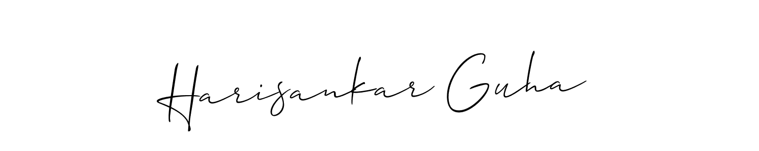 You should practise on your own different ways (Allison_Script) to write your name (Harisankar Guha) in signature. don't let someone else do it for you. Harisankar Guha signature style 2 images and pictures png