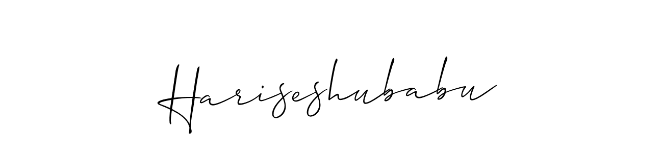 How to make Hariseshubabu name signature. Use Allison_Script style for creating short signs online. This is the latest handwritten sign. Hariseshubabu signature style 2 images and pictures png