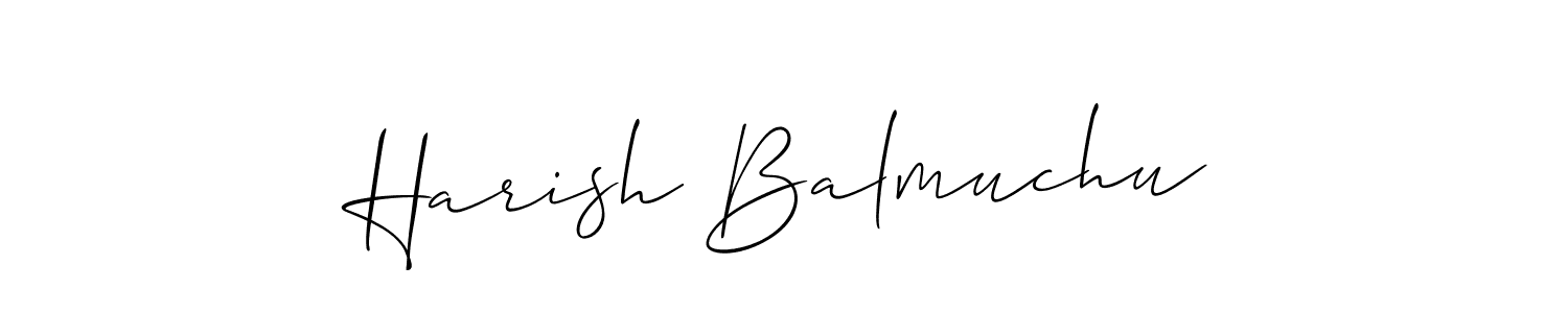 Harish Balmuchu stylish signature style. Best Handwritten Sign (Allison_Script) for my name. Handwritten Signature Collection Ideas for my name Harish Balmuchu. Harish Balmuchu signature style 2 images and pictures png