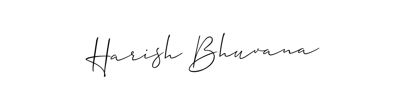 Allison_Script is a professional signature style that is perfect for those who want to add a touch of class to their signature. It is also a great choice for those who want to make their signature more unique. Get Harish Bhuvana name to fancy signature for free. Harish Bhuvana signature style 2 images and pictures png