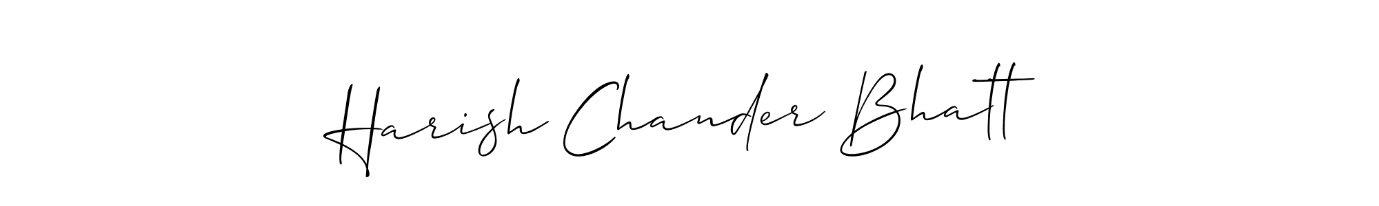 Use a signature maker to create a handwritten signature online. With this signature software, you can design (Allison_Script) your own signature for name Harish Chander Bhatt. Harish Chander Bhatt signature style 2 images and pictures png