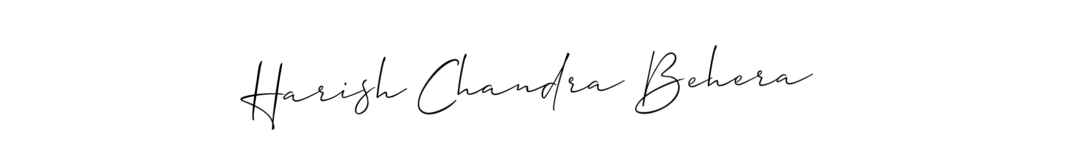 You should practise on your own different ways (Allison_Script) to write your name (Harish Chandra Behera) in signature. don't let someone else do it for you. Harish Chandra Behera signature style 2 images and pictures png