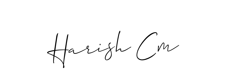 Allison_Script is a professional signature style that is perfect for those who want to add a touch of class to their signature. It is also a great choice for those who want to make their signature more unique. Get Harish Cm name to fancy signature for free. Harish Cm signature style 2 images and pictures png