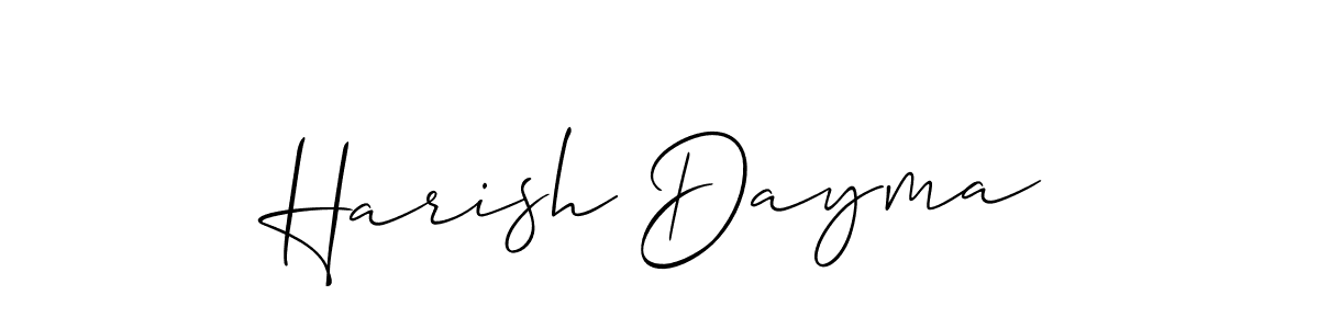 You should practise on your own different ways (Allison_Script) to write your name (Harish Dayma) in signature. don't let someone else do it for you. Harish Dayma signature style 2 images and pictures png