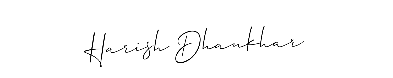 Harish Dhankhar stylish signature style. Best Handwritten Sign (Allison_Script) for my name. Handwritten Signature Collection Ideas for my name Harish Dhankhar. Harish Dhankhar signature style 2 images and pictures png