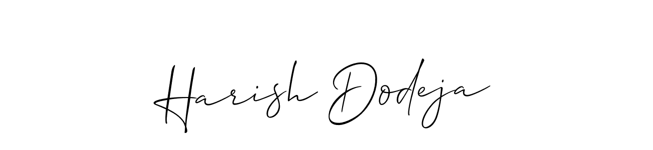 Use a signature maker to create a handwritten signature online. With this signature software, you can design (Allison_Script) your own signature for name Harish Dodeja. Harish Dodeja signature style 2 images and pictures png