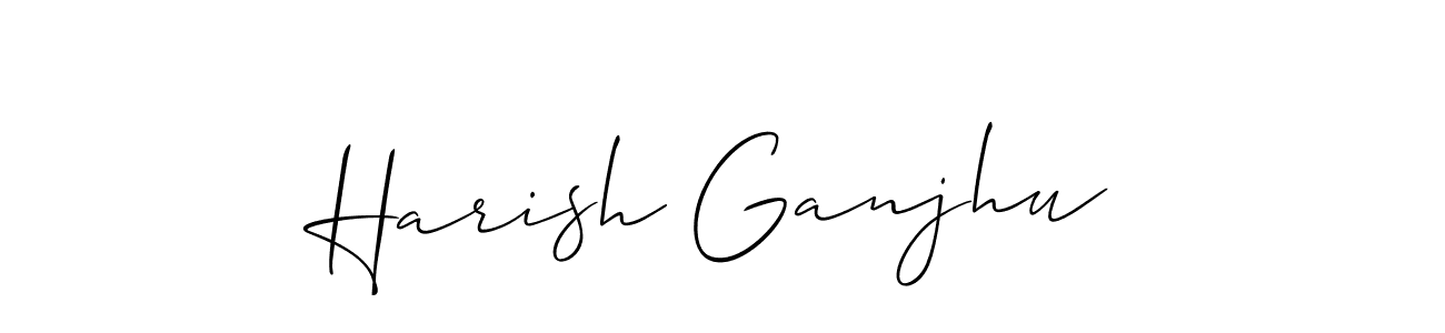 This is the best signature style for the Harish Ganjhu name. Also you like these signature font (Allison_Script). Mix name signature. Harish Ganjhu signature style 2 images and pictures png