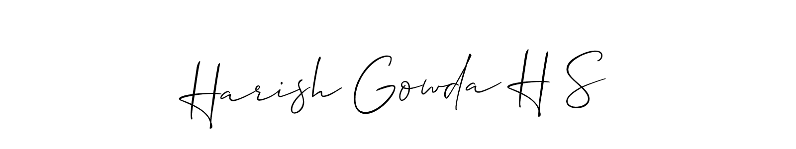 You can use this online signature creator to create a handwritten signature for the name Harish Gowda H S. This is the best online autograph maker. Harish Gowda H S signature style 2 images and pictures png