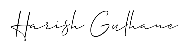 The Allison_Script typeface gives name Harish Gulhane a refined look. Suitable for certificates, diplomas, and official verification. Harish Gulhane signature style 2 images and pictures png