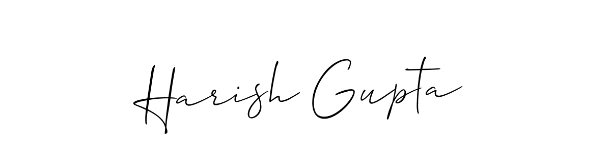 Create a beautiful signature design for name Harish Gupta. With this signature (Allison_Script) fonts, you can make a handwritten signature for free. Harish Gupta signature style 2 images and pictures png