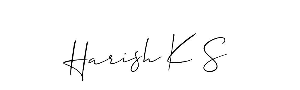 Also we have Harish K S name is the best signature style. Create professional handwritten signature collection using Allison_Script autograph style. Harish K S signature style 2 images and pictures png