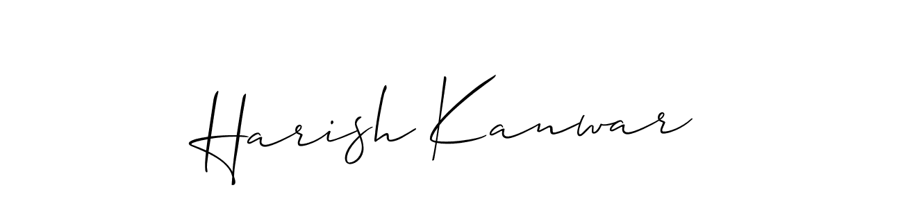 The best way (Allison_Script) to make a short signature is to pick only two or three words in your name. The name Harish Kanwar include a total of six letters. For converting this name. Harish Kanwar signature style 2 images and pictures png