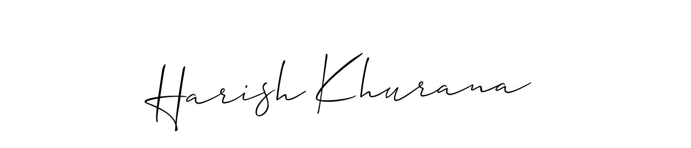 Use a signature maker to create a handwritten signature online. With this signature software, you can design (Allison_Script) your own signature for name Harish Khurana. Harish Khurana signature style 2 images and pictures png