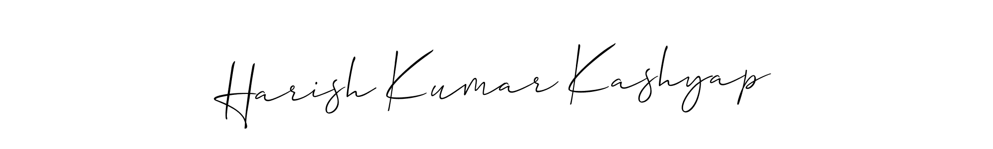 Use a signature maker to create a handwritten signature online. With this signature software, you can design (Allison_Script) your own signature for name Harish Kumar Kashyap. Harish Kumar Kashyap signature style 2 images and pictures png