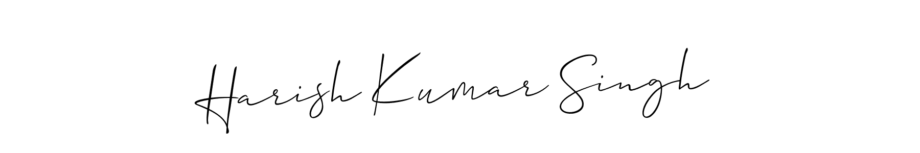 Make a beautiful signature design for name Harish Kumar Singh. With this signature (Allison_Script) style, you can create a handwritten signature for free. Harish Kumar Singh signature style 2 images and pictures png