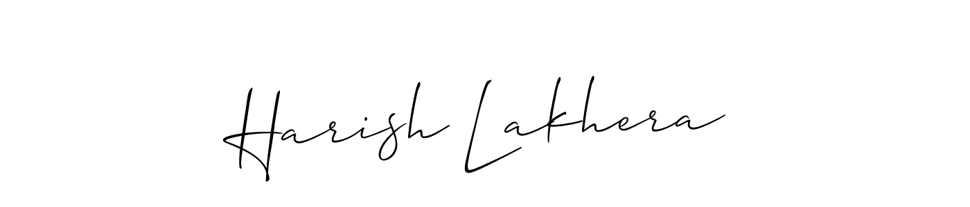 Harish Lakhera stylish signature style. Best Handwritten Sign (Allison_Script) for my name. Handwritten Signature Collection Ideas for my name Harish Lakhera. Harish Lakhera signature style 2 images and pictures png